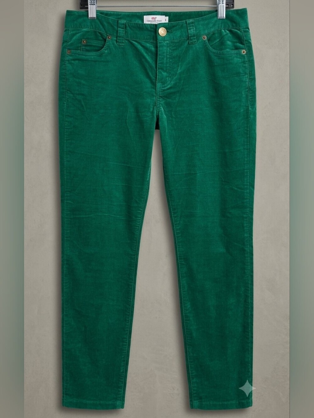 Vineyard Vines Emerald Green Corduroy Pants Size 8.